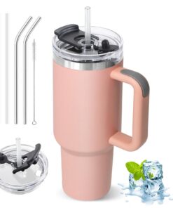 ZAKVOP Thermobecher mit Strohhalm + Isolierbecher für Heißes und Kaltes + Camping und Outdoor- Aktivitäten + Speziell fü