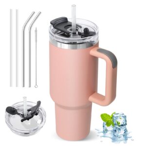 ZAKVOP Thermobecher mit Strohhalm + Isolierbecher für Heißes und Kaltes + Camping und Outdoor- Aktivitäten + Speziell fü
