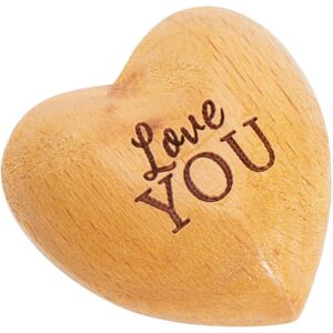 CREATCABIN Herz Ornamente Holz IsolationsgeschenkFür Liebhaber Freunde Paare 32x32x18mm