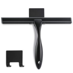 Duschabzieher Mattschwarz 25,4 cm, Edelstahl, für Badezimmer, Auto und mehr, 100% streifenfrei