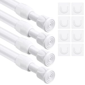Flintronic Teleskopstange ohne Bohren, 4PCS Vorhangstange für Badezimmer und Fenster, 40-70cm Ø13mm Flintronic Duschst