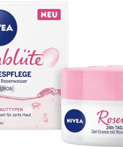 NIVEA Rosenblüte 24h Tagespflege Gesichtsgel für geschmeidige Haut (50 ml) | NIVEA Rosenblüte Tagespflege Gesichtskrème