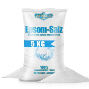 Epsom-Salz 5kg Badesalz - Pharmaqualität Rein Naturally Bittersalz Magnesiumsulfat