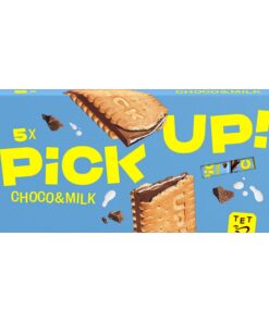 PiCK UP! Choco&Milk Keksriegel - knackige Milchschokoladentafel & zarte Milchcreme, der Snack für unterwegs, 5er Multipa