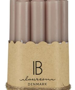 IB Laursen schmale Paraffin Stabkerzen Malve 10er Set für Zimmerschmücken dünne Kerzen Ø 1,3 cm Brenndauer 1,5 Stunden 4