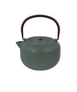 Point-Virgule Gerippte Gusseisen Teekanne 350 ml Forest Green mit Emaille-Innenbeschichtung
