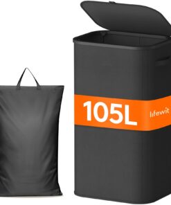Lifewit Schwarz Wäschebox LCSD 105L Schlafzimmer & Bad Wäschesammler