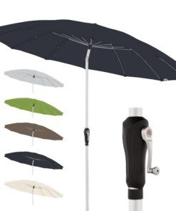 Doppler Sonnenschirm für den Garten SL-AZ Auto Tilt I knickbar I UV-Schutz 50+ I Aluminium Kurbelschirm I regenabweisend