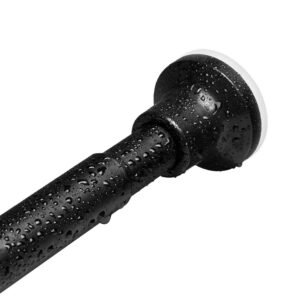 Duschvorhangstange Mattschwarz Edelstahl 72-194cm Ausziehbar Badewanne Badezimmer Schrank ohne Bohren