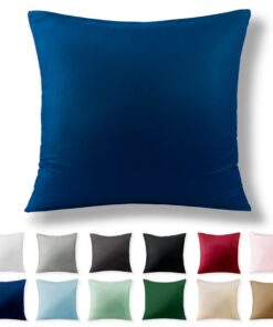 Alreya Renforcé Kissenbezug 80x80 cm - Superweicher Kopfkissenbezug 100% Baumwolle, Blau, OEKO-TEX Certified