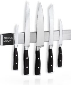 CUCINO Magnetleiste für den Kühlschrank - extra stark magnetisch - beidseitig aus Edelstahl - 40cm