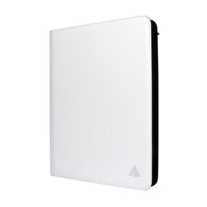 Rieton Kartenbinder mit 16 Taschen | Sammelkartenalbum für TCG-Sammler | Weiß Rieton Kartenbinder 1000+ Taschen | Ringl