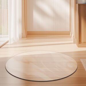 .Transparente Stuhlmatte für Harte Böden (35cm,1.5mm) rutschfeste Schutzmatte für Büro und Zuhause .Transparente Stuhlma