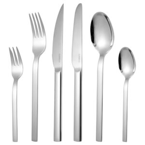 Deleca Edelstahl Besteckset 6 Personen - Spülmaschinenfest, Tafelbesteck für Haus/Party/Restaurant - Elegantia Steakmess