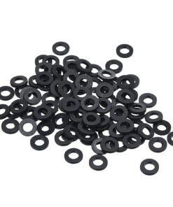 PATIKIL M3 Nylon Flache Unterlegscheiben Schwarz 3mm ID 6mm AD Dichtungsringe Wasserhahn Rohrleitung Schlauch Bolzen
