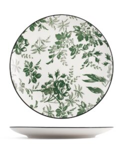H&H Set mit 6 Margaret-Speisetellern aus Porzellan, elegant und funktional, spülmaschinen- und mikrowellengeeignet