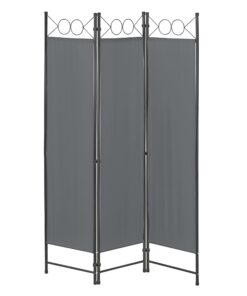 Raumteiler Saragossa Dunkelgrau 3-TLG. 120x171 cm Sichtschutz(paravent) für Wohnraum/Terrassenschutz
