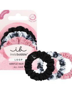 invisibobble Dünn Loop Haargummi für Feines Haar,Scrunchie, 3 Stück - haarschonend & starker Halt