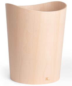 Kazai Börje Echtholz Papierkorb Birke | 9 Liter Holz Mülleimer | FSC-zertifiziert für Büro & Kinderzimmer