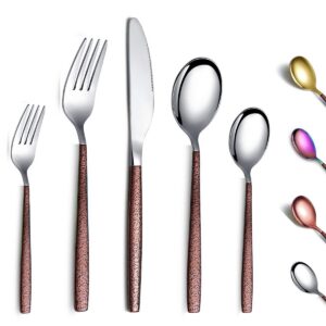 Berglander Besteck Set mit Titanbeschichtung für 6 Personen modernes Design.edelstahl titanbeschichtung mondo griff-best