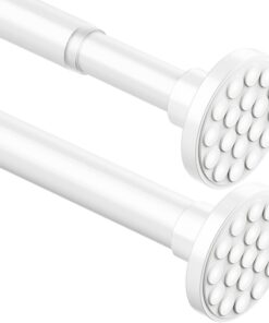 Gardinenstange 300 cm lang ohne Bohren für Badezimmer und Schlafzimmer - Weiß, Ausziehbar - (85-280CM Φ32mm) Gardinens