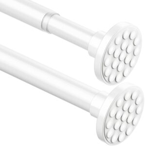 Gardinenstange 300 cm lang ohne Bohren für Badezimmer und Schlafzimmer - Weiß, Ausziehbar - (85-280CM Φ32mm) Gardinens