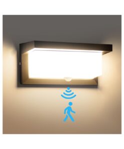 24W Aussenlampe mit Bewegungsmelder LED Wandleuchte IP65 Wasserdicht für Garten Flur Treppenhaus Energielabel