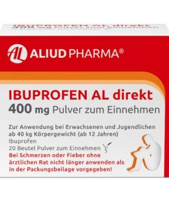 ALIUD PHARMA Ibuprofen 400 mg Pulver 20 Beutel für Kopfschmerzen und Regelschmerzen: Starkwirkend und schnell wirksam
