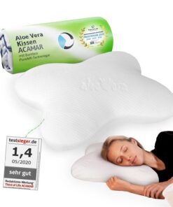 Orthopädisches Seitenschläfer-Kissen ACAMAR mit Aloe Vera Bezug HWS Nackenstützkissen