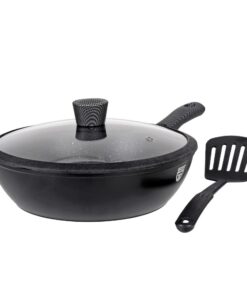 GRÄWE Antihaft Pfanne 28 cm für Professionelle mit abnehmbarem Griff und Wender | GRÄWE 28 cm Aluminium-Pfanne mit Anti