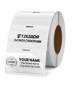 Transparente Thermo Etiketten für Name Barcode QR Code Selbstklebend Siegel 300 Stück | Rechteckige Wasserdichte Vinyl