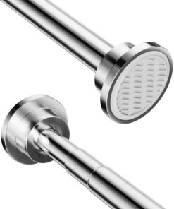 Onpira® Duschvorhangstange Edelstahl Teleskop مما ebiet Ohne Bohren (Stange 55-86cm)