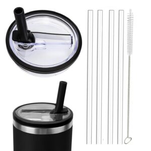 Ersatzdeckel für Stanley Quencher 1.2L Becher (black, 40oz) + Auslaufsichere Tumbler Ersatz + wiederverwendbare Becherab