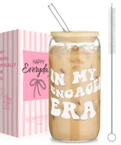 Personalisiertes Glas mit Deckel & Strohhalm 500 ml für Aufmunterungsgeschenke | 500 ml Trinkglas mit Deckel & Spruch z
