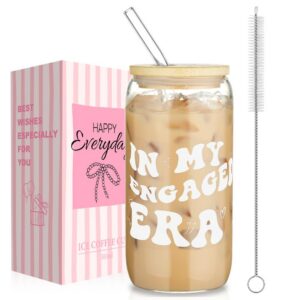 Personalisiertes Glas mit Deckel & Strohhalm 500 ml für Aufmunterungsgeschenke | 500 ml Trinkglas mit Deckel & Spruch z