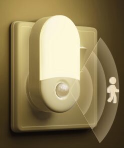 NIGHTLIGHT Steckdose Bewegungssensor 1 Stück LOHAS-LED Warmweiß 3000K Helligkeit Einstellbar Flur Schlafzimmer Küche Woh