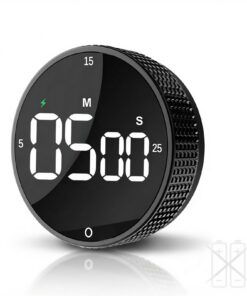 Wiederaufladbarer Magnetischer Digitaler Küchentimer mit Großem LED-Display – 3 Voreinstellungen (5/15/25 Min.) für Küch