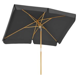 SONGMICS Balkonschirm, 300 x 200 cm, grau, rechteckig, knickbar, Sonnenschutz, Outdoor, Garten GPU300G01