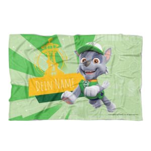 PICANOVA PAW Patrol Rocky Hochwertiges Name-Handtuch 140x90cm – Blickfang-Strandtuch Aus Hautfreundlichem Frottee – Bade