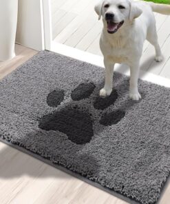 Schmutzfangmatte für Eingang menjong Grau 50 x 80 cm rutschfeste waschbare Matte