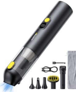 AUXITO Mini Hand-Staubsauger Akku mit hoher Leistung, perfekt für Auto und Haus, 24000 Pa Druck, 30 Minuten Laufzeit, U