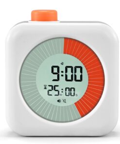 BlueSwan Visueller Timer Digital für Kinder und Erwachsene, Zeitmanagement bei ADHD, 3 in 1 Timer, Weiß