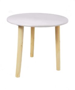 Spetebo Weißer Kleiner Beistelltisch Couchtisch Sofatisch Deko Holz 30x30 cm - Blumenvase