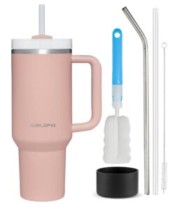 Aurldpio 1182ml Doppelwandiger Edelstahl Vakuum Isolierbecher für Heißer und Kalter Getränke - 40oz Thermobecher mit Gri