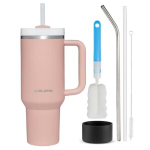Aurldpio 1182ml Doppelwandiger Edelstahl Vakuum Isolierbecher für Heißer und Kalter Getränke - 40oz Thermobecher mit Gri