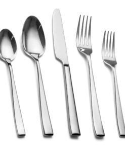EIUBUIE 30-teiliges Edelstahl Besteck Set 6 Personen - Spülmaschinenfest, Spiegelpoliert, Einzigartige Griffen - Moderne