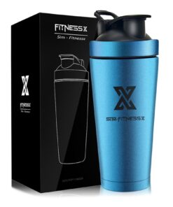 FITNESSX SIM Protein Shaker 700ml Edelstahl | Protein Shaker für Sportlich Lebendige | VACUMM Ball fascinating Fitness A