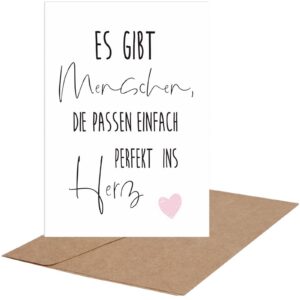 CL&MH Postkarte als Geschenk für Freunde und Partner,Valentinstagskarte mit dem Spruch "Du bist toll",Liebe und Freundsc