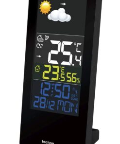 Technoline WS 6446 Wetterstation Funk - Raum- und Außensensor, Farb-Anzeige, Wettervorhersage & Luftdruck für Indoor & O