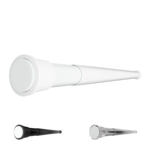 Aquabad® Duschvorhangstange Hastaflex Teleskop Weiß für Dusche und Fensternische ohne Bohren 190-300 cm